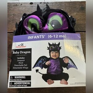 Baby Dragon Costume - Purple and Black size 6-12 months NEW